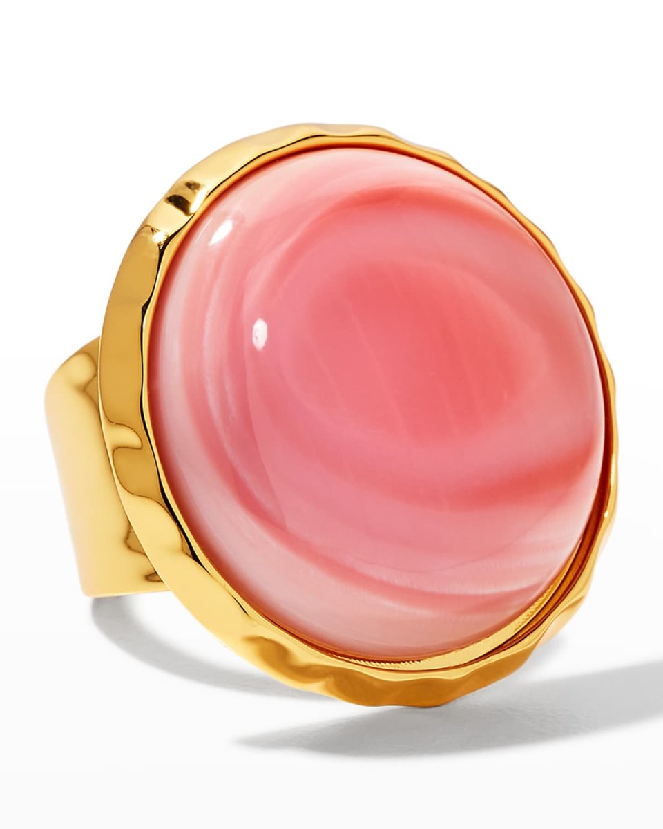 Pink Conch Adjustable Ring
